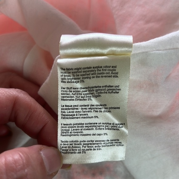 Anthropologie Nümph White/Neon Pink Embroidered 100% Cotton Dress Size 36 EU - Picture 12 of 14